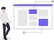 person beside analytics page